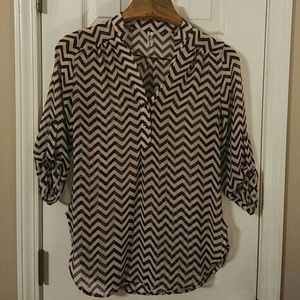 Maroon chevron blouse